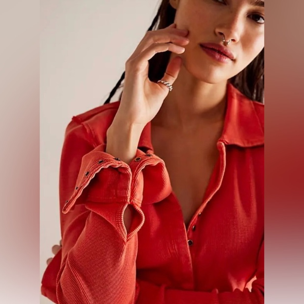 Free People Dropping Tears Shirt - Picture 3 of 12